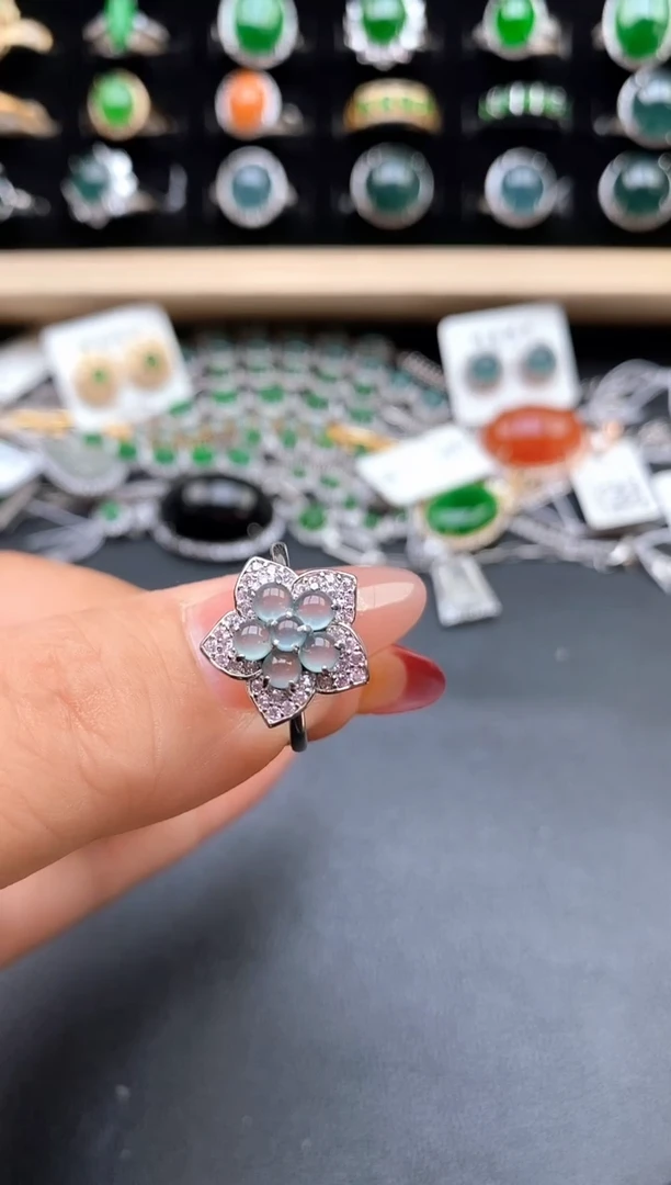 【闪购商品】翡翠戒指银S925镶嵌321321