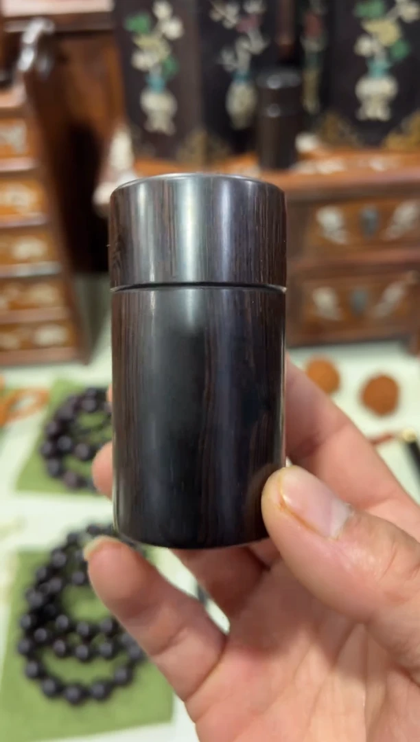 木木 乌木紫光檀牙签罐大号