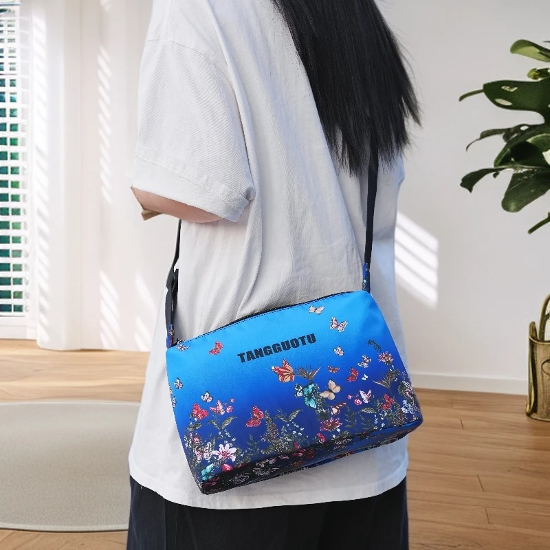 新款三层多层百搭通勤女士斜挎包新款时尚2025单肩大容量国风休闲