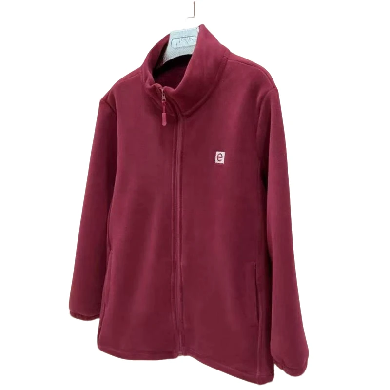 倾城3165颗粒绒大码显瘦百搭立领纯色女士新款加厚外套