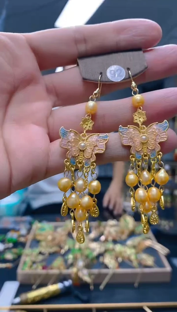 【闪购商品】淡水珍珠耳饰合金025珍珠饰品