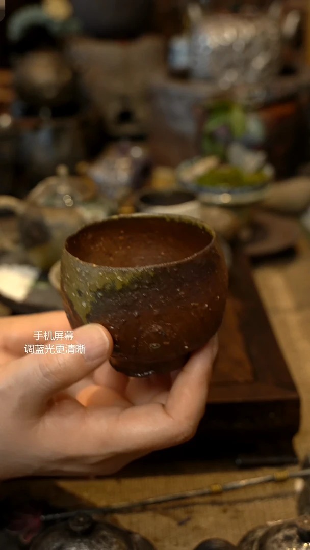 粗陶柴烧手工主人杯80容量