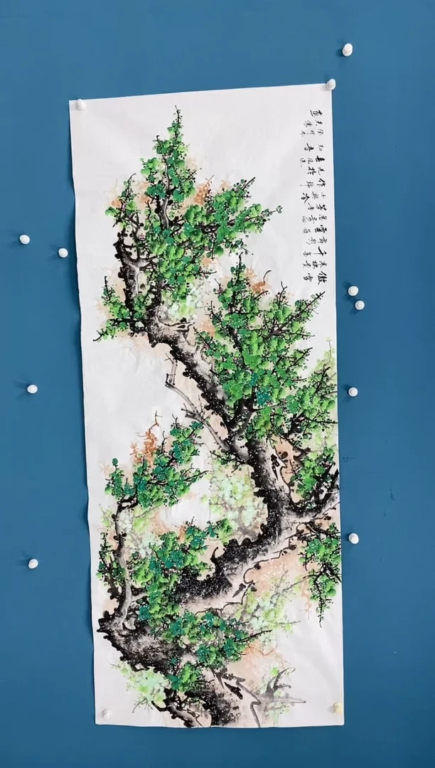 【闪购商品】国画1.23-王夫怀-八尺绿梅74