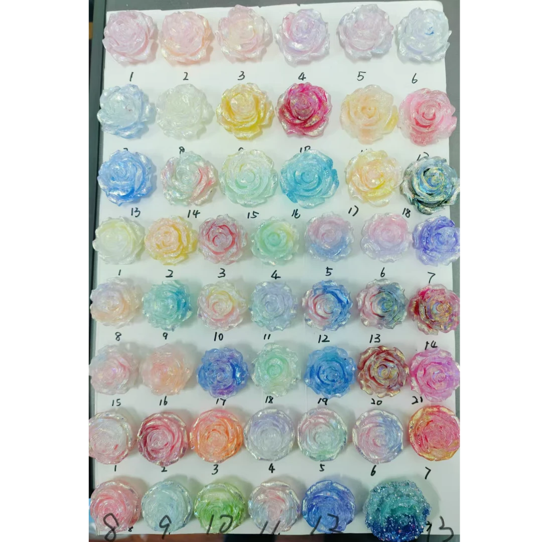 DIY树脂花花和叶片大混