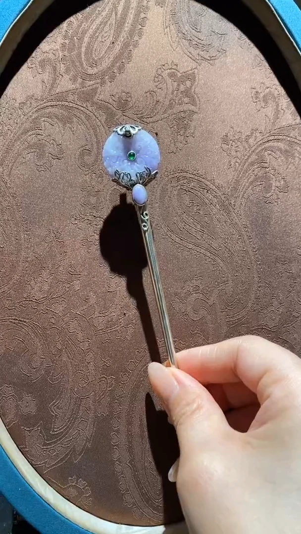 【闪购商品】翡翠挂件银S925镶嵌 红翡绿翠 20号