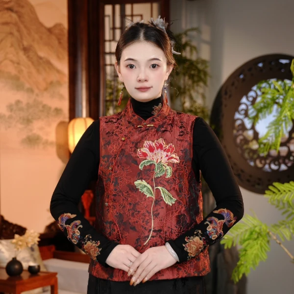 妙笔生花 高品质新款手工定制显瘦洋气马甲0706