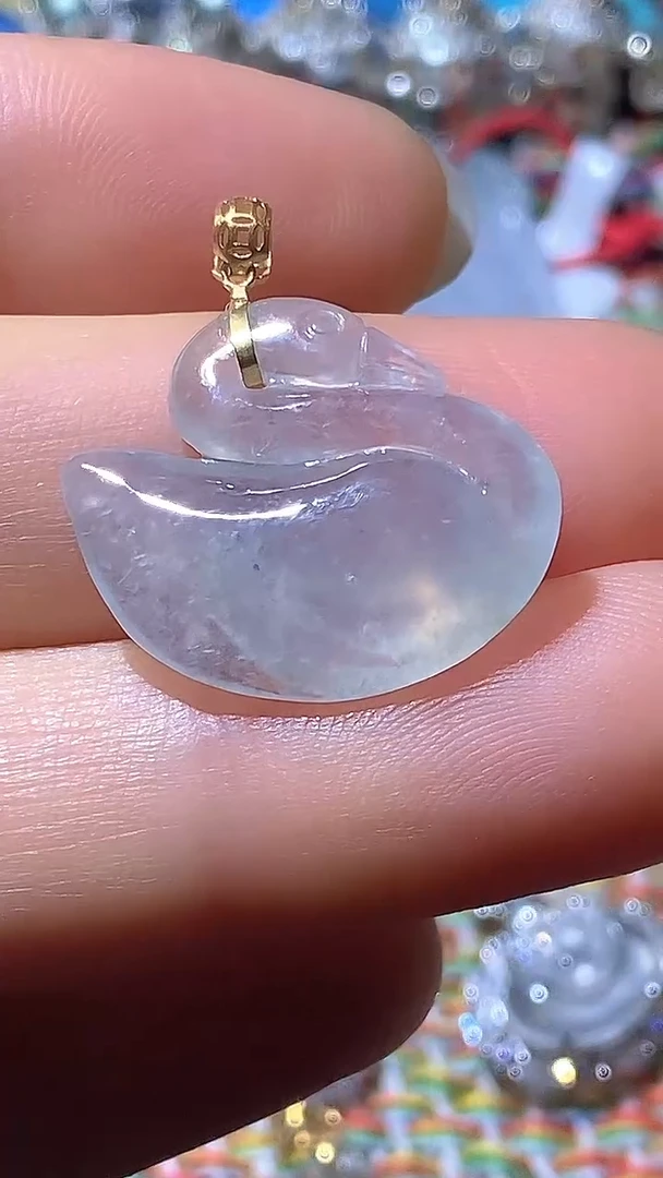 吊坠(赠链)18K金镶嵌翡翠翡翠20