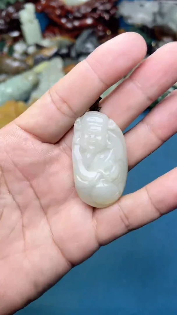 和田玉未镶嵌挂件-