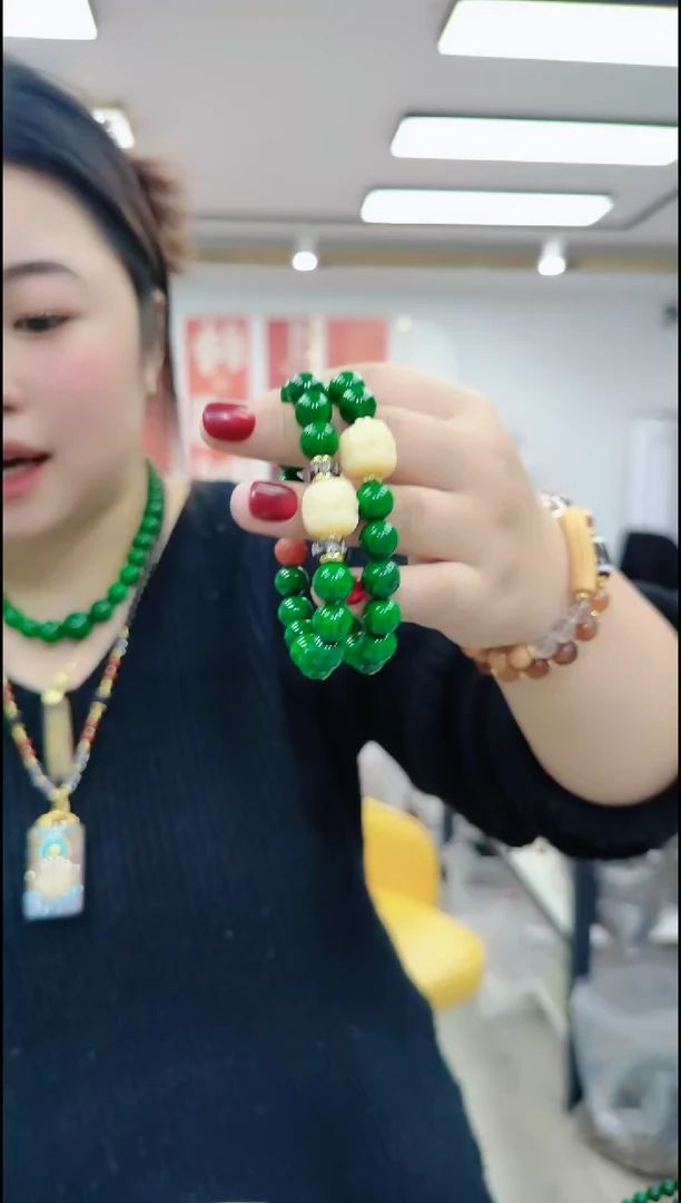 【闪购商品】香榧木1724绿珠子手串