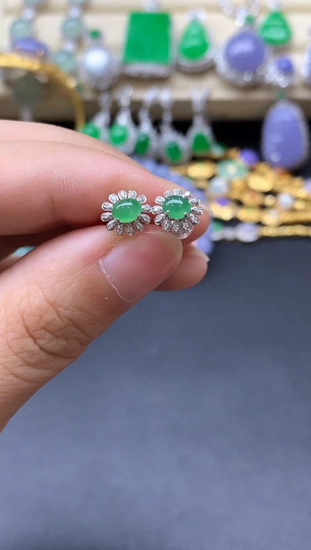 颈饰18K金镶嵌翡翠419中国好珍宝