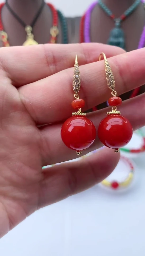 【闪购商品】翡翠耳饰14K金镶嵌R107耳坠