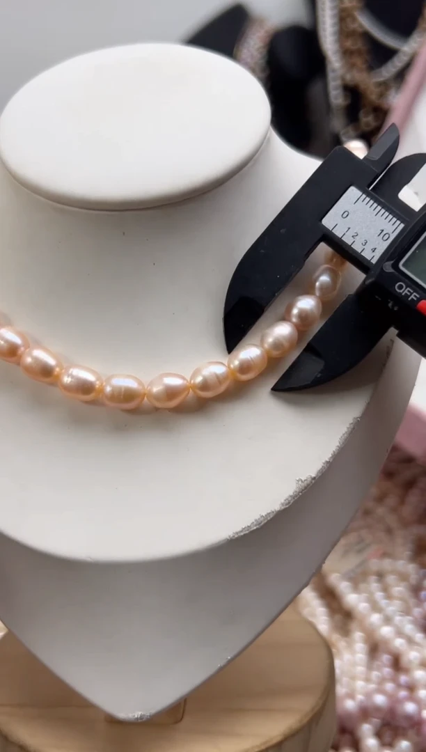 未镶嵌淡水珍珠福利强光*珍珠项链（无核中国红7mm+）