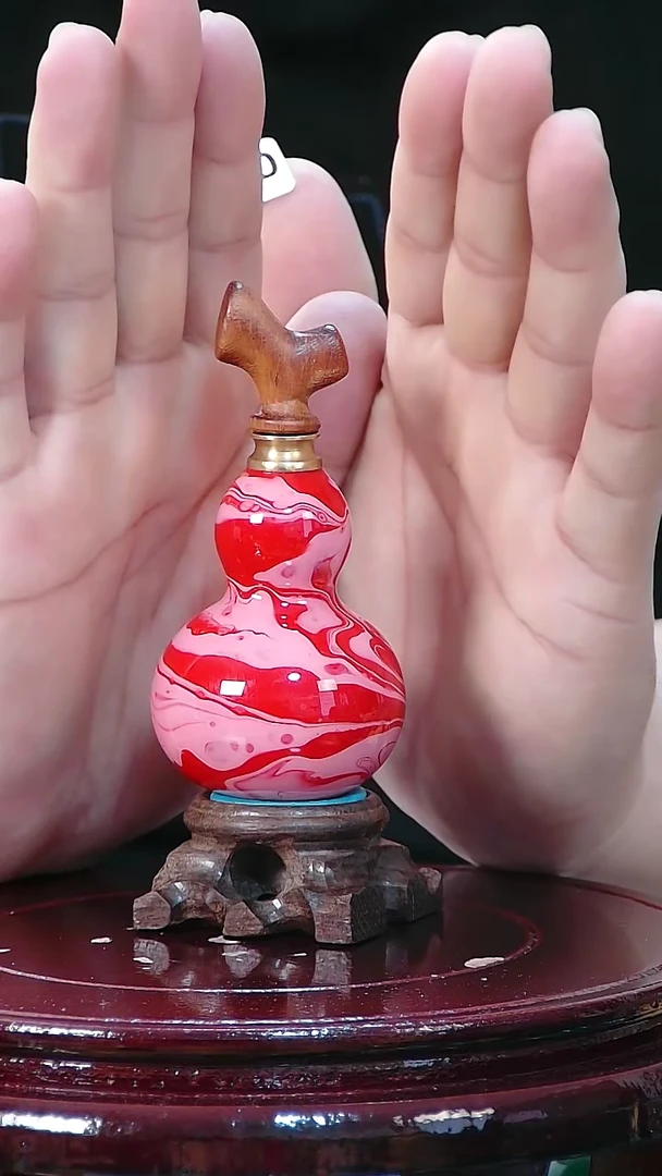 藤大*红檀葫芦把件   718