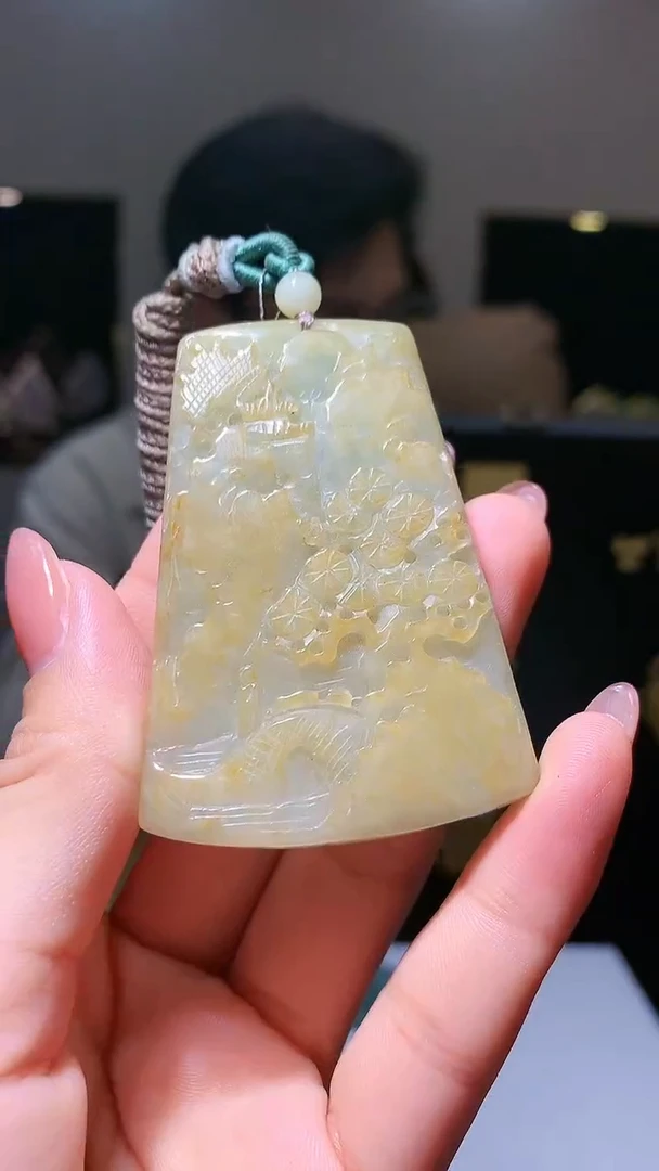 【闪购商品】定制翡翠未镶嵌1002hm-毛货挂件