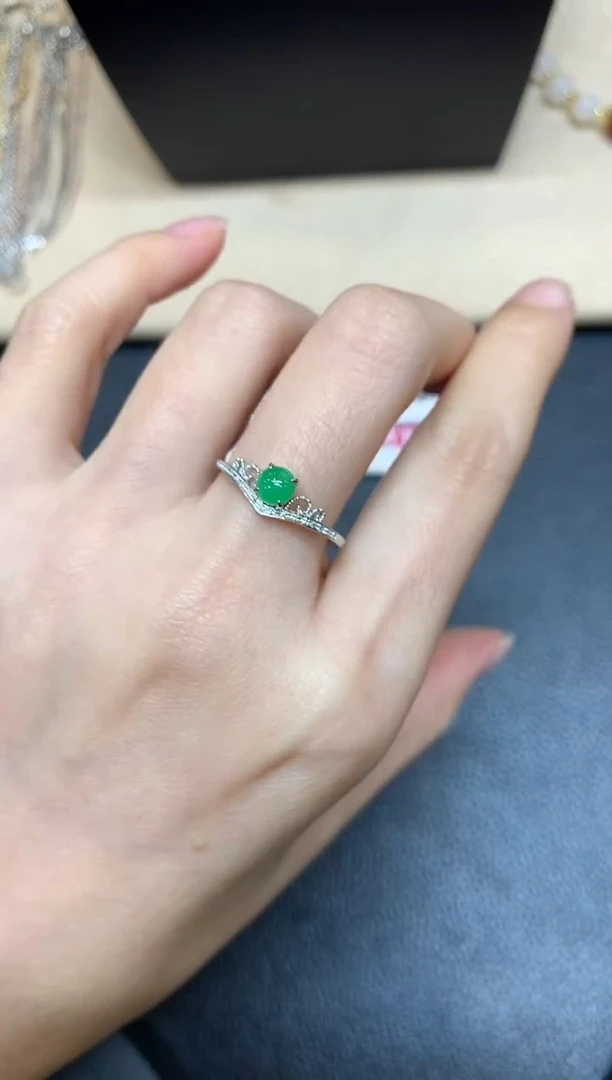 【闪购商品】翡翠戒指18K金镶嵌【无鉴赏期