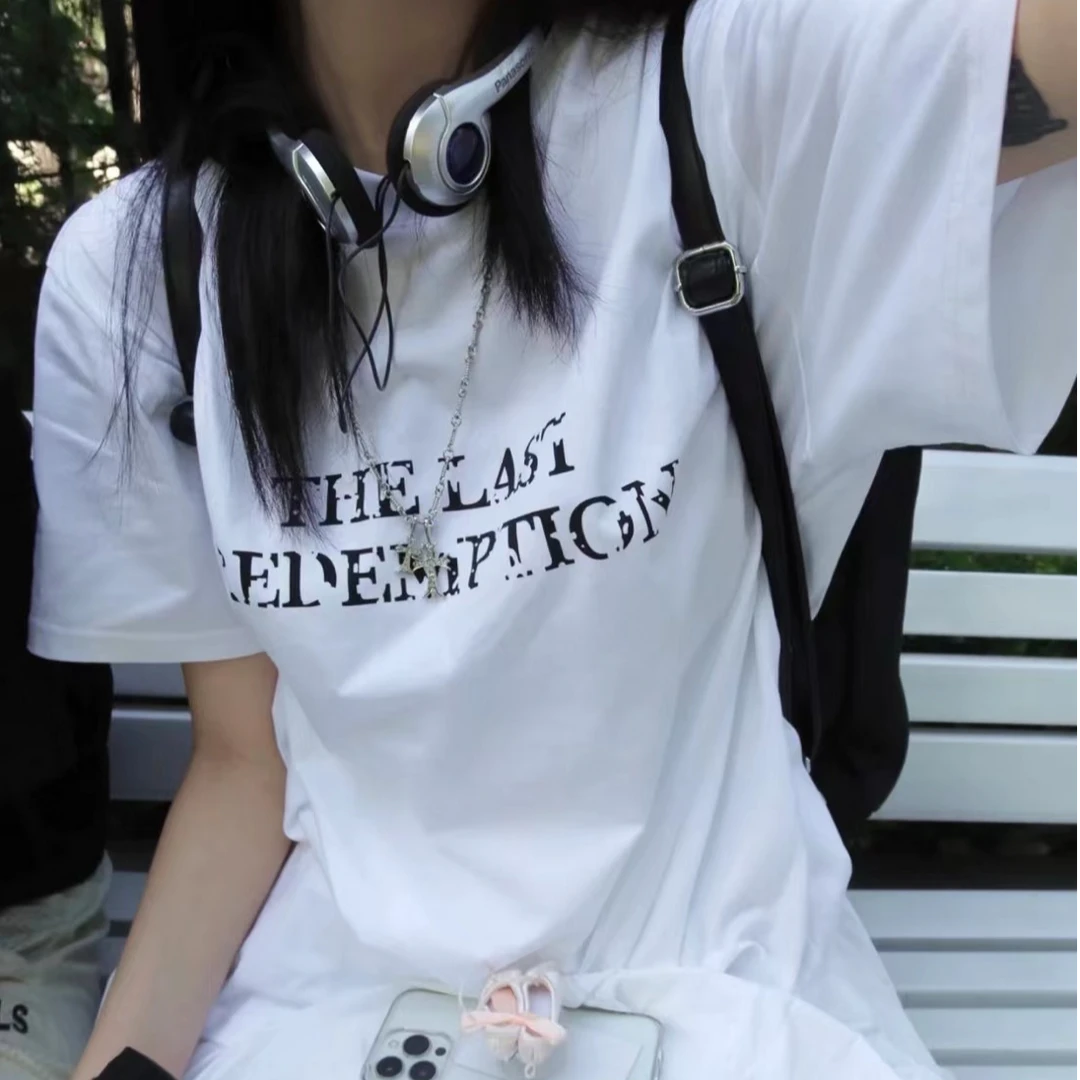 The Last Redemption开裂Logo印花短袖男女同款潮流百搭