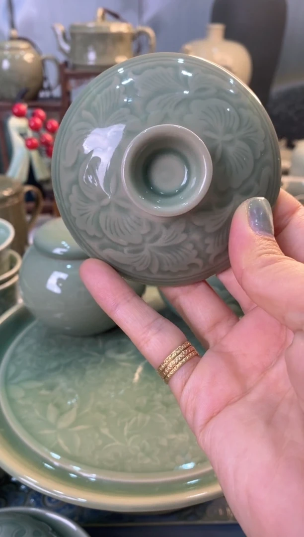 耀州窑瑕疵处理缩小盖碗【盖子】一个