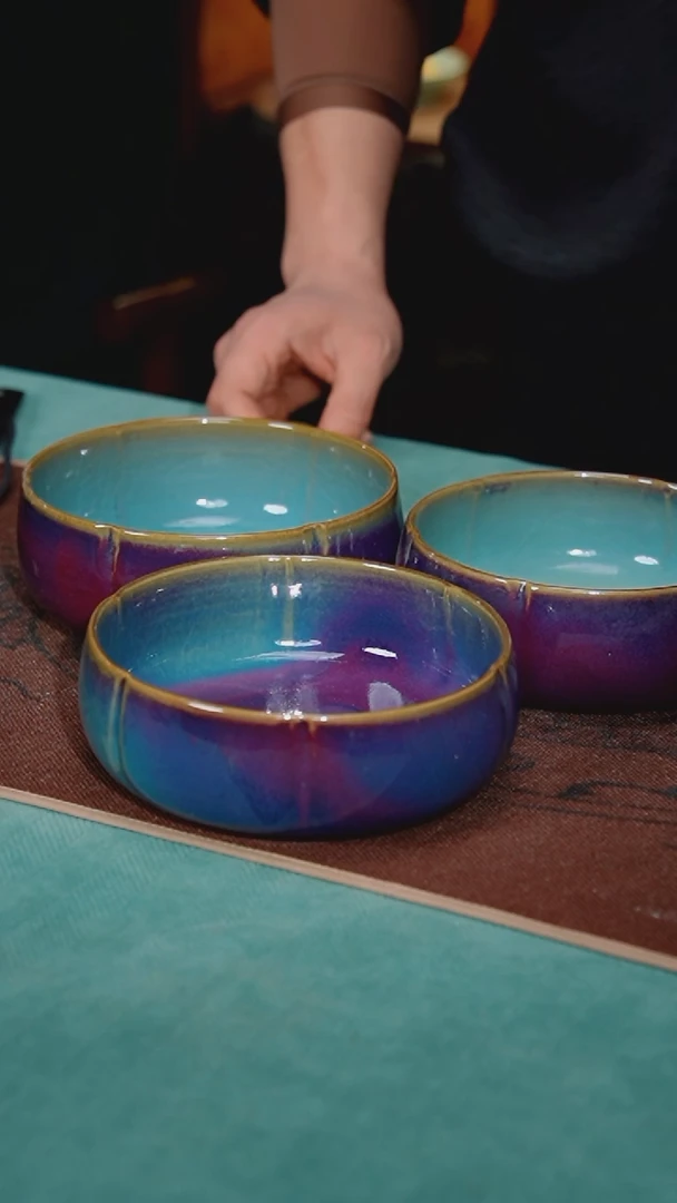 【闪购商品】87-10菊瓣洗（窑变随机 简包）