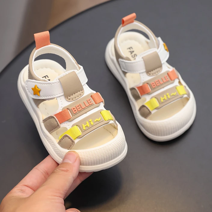 儿童宝宝凉鞋夏季鞋软底女童运动沙滩鞋小朋友夏天鞋子男童魔术贴