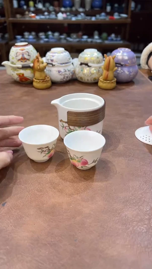 真的很便宜超好看会开片的旅行茶具