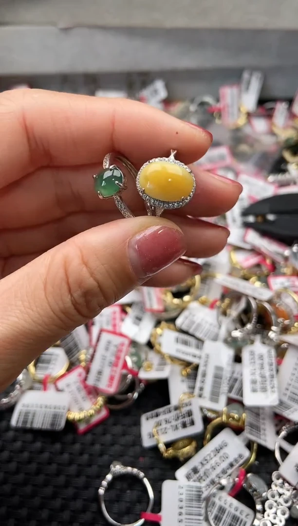 【闪购商品】翡翠戒指银S925镶嵌2222222    4
