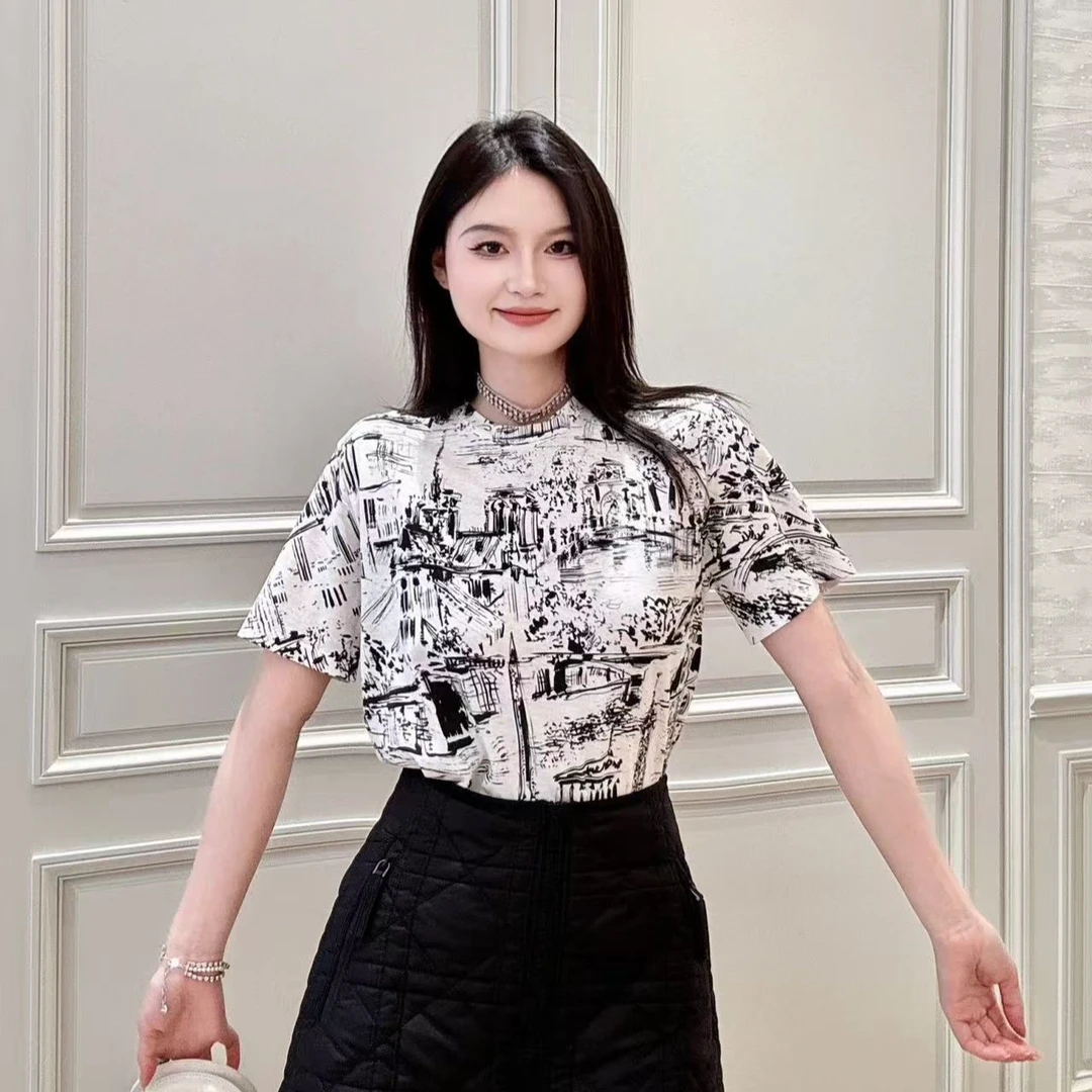 未使用 DIOR/迪奥 徽标短袖T恤