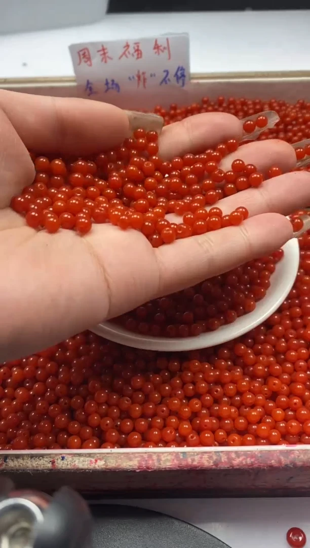 【闪购商品】南红玛瑙颈饰未镶嵌W2271满肉南红4mm*50颗