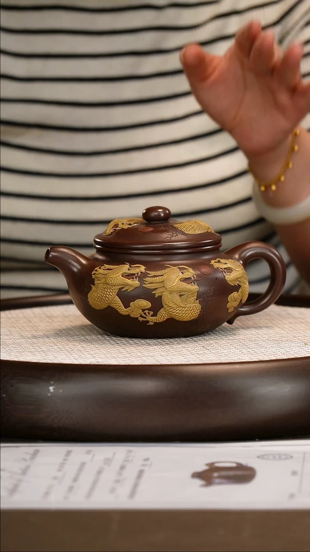 茶壶紫砂【潘洪均】老紫泥 仿古 380cc