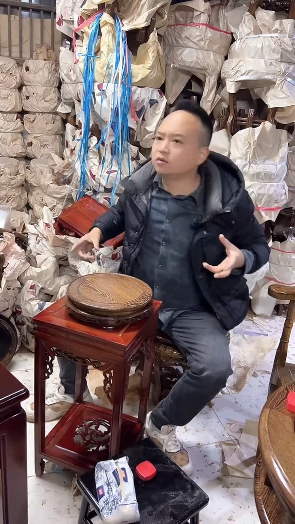【闪购商品】鸡翅木红木工艺品鸡翅木圆底座