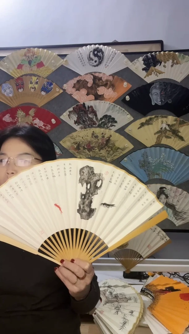 扇子九五寸十八方玉竹折扇