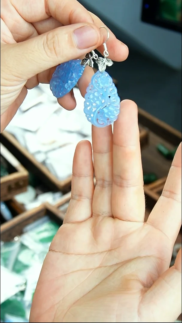 未镶嵌耳坠石英质玉0001