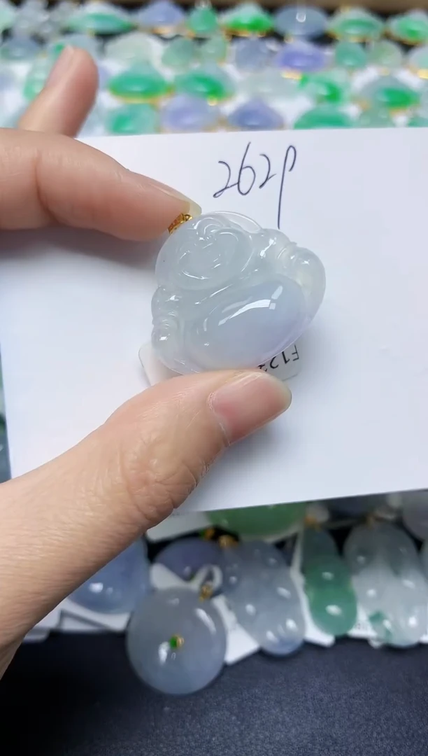 翡翠18K金镶嵌颈饰 天然缅甸翡翠A货