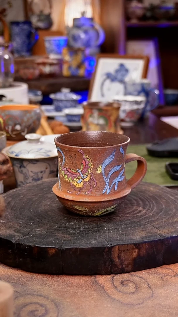杯子蝴蝶手工手绘手工手绘