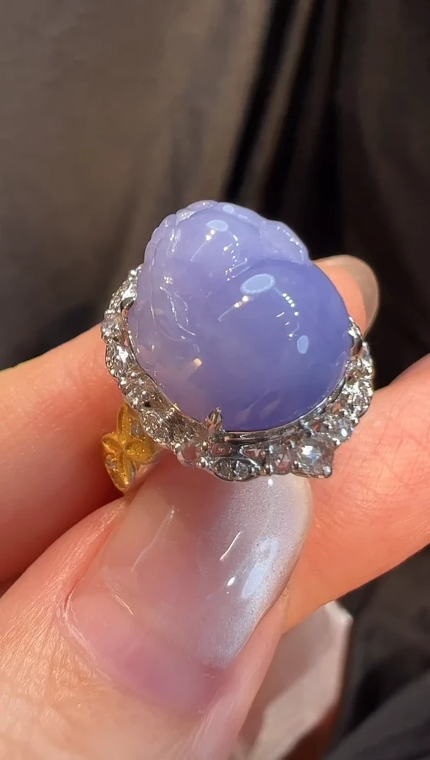 18K金镶嵌戒指翡翠L6戒指