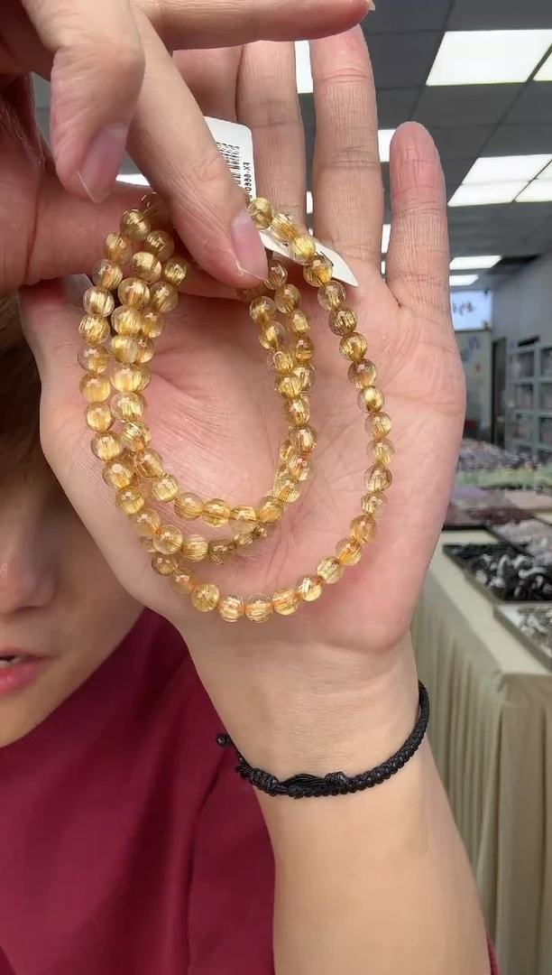 未镶嵌手串水晶01-顺发猫眼发晶6m