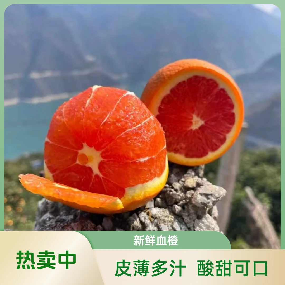 【血橙专享】新鲜血橙中华红橙|酸甜适度脆嫩化渣|果园直供现摘现发