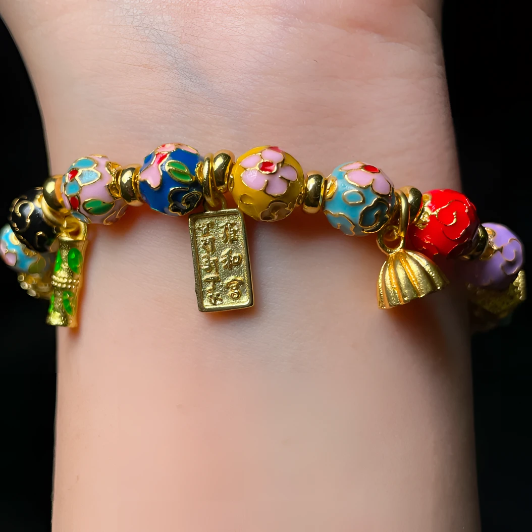 合金珐琅手链 【合金珐琅手链】景泰蓝掐丝珐琅繁华手链