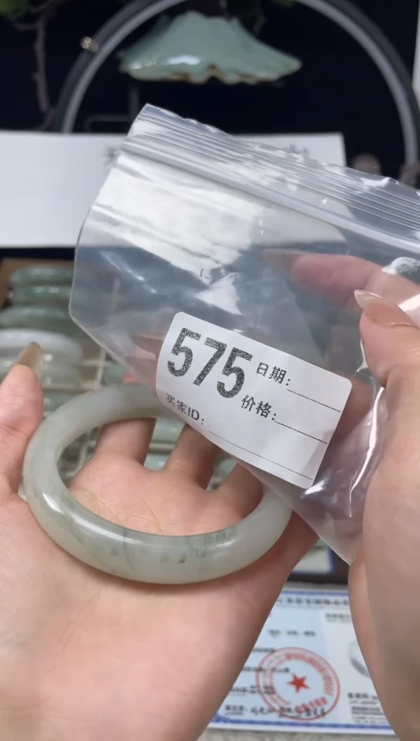 未镶嵌手镯石英质玉（天山翠）575