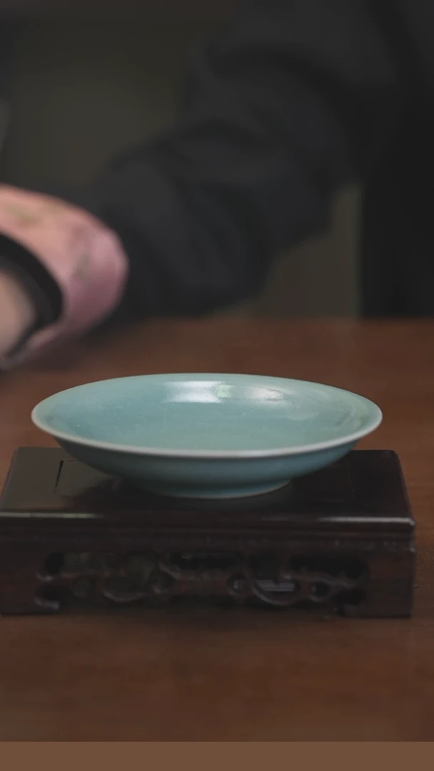 【闪购商品】清凉寺原产地仿古釉手工汝瓷小盘子