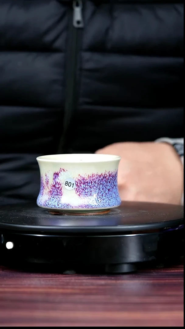 盖碗瓷801#李晓虎一级品原矿钧瓷马蹄杯