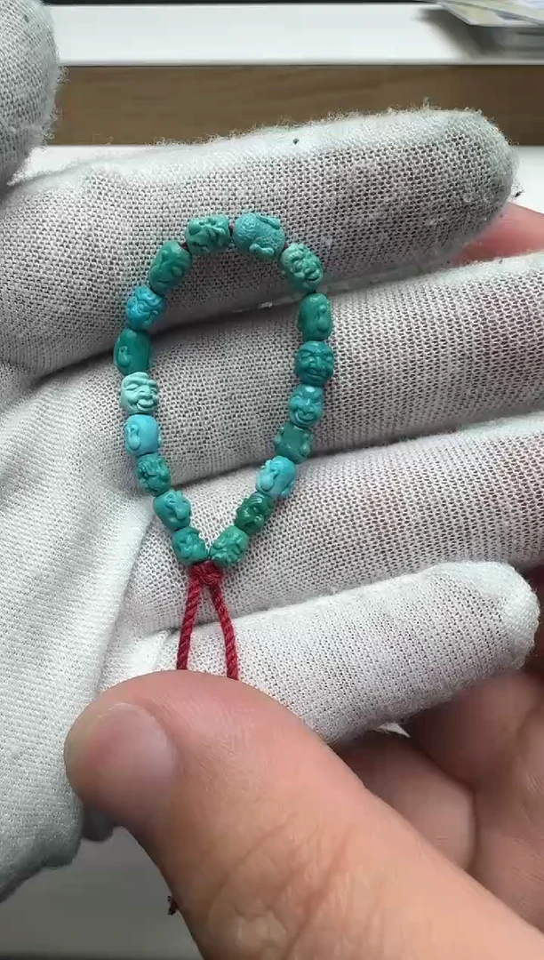 未镶嵌绿松石十八罗汉手串