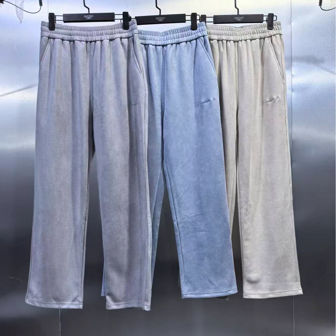 B06-52348-BON裤腿刺绣印花时尚直筒休闲裤