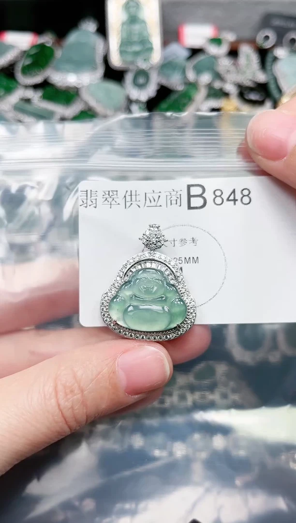 【闪购商品】翡翠颈饰未镶嵌848赠皮绳