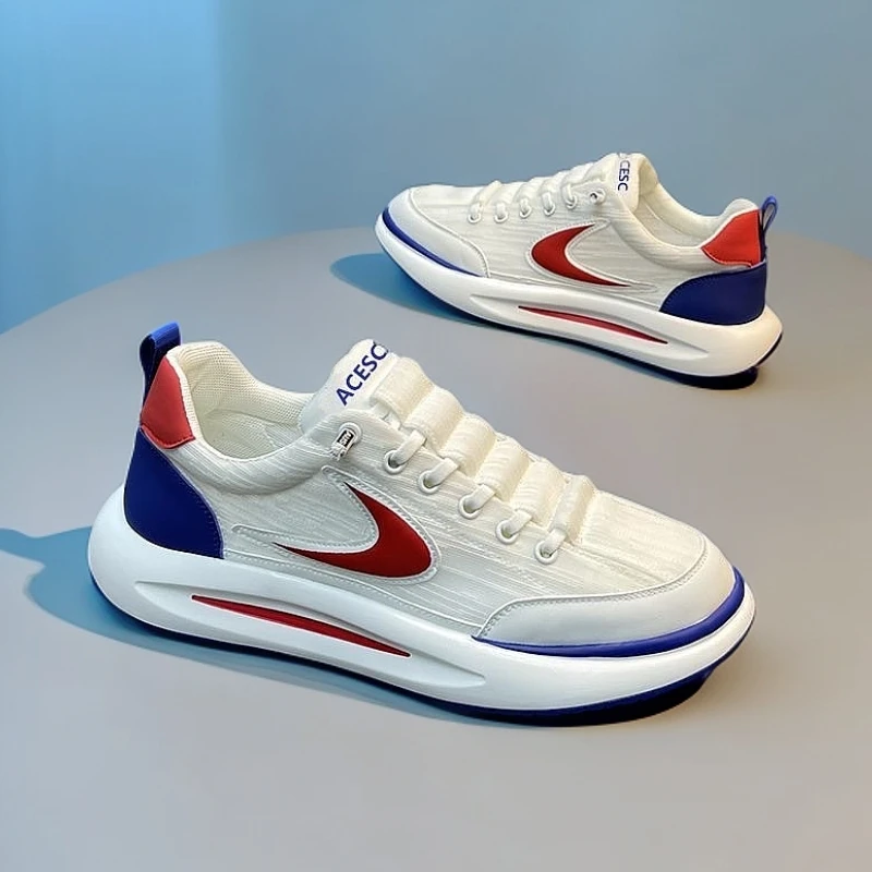 上班新款男鞋春夏季透气冰丝布网面鞋潮流百搭运动老爹鞋阿甘鞋子