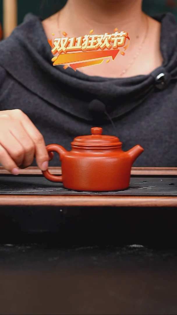 茶壶紫砂全手工小煤窑朱泥德钟