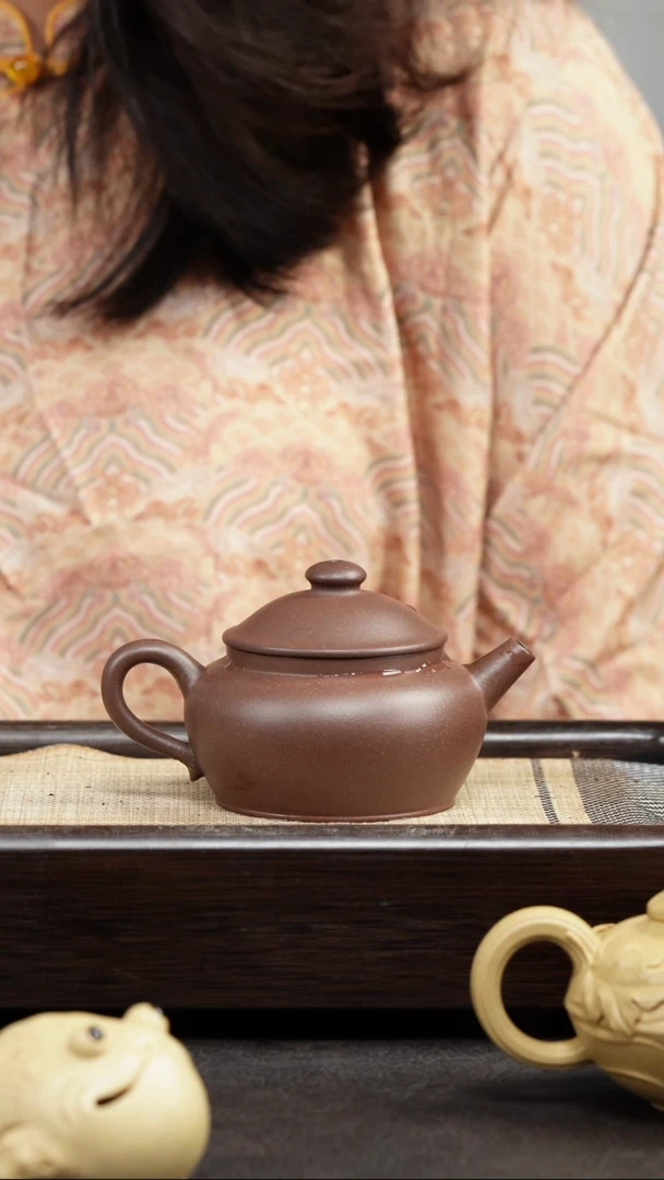茶壶紫砂笠帽 紫泥