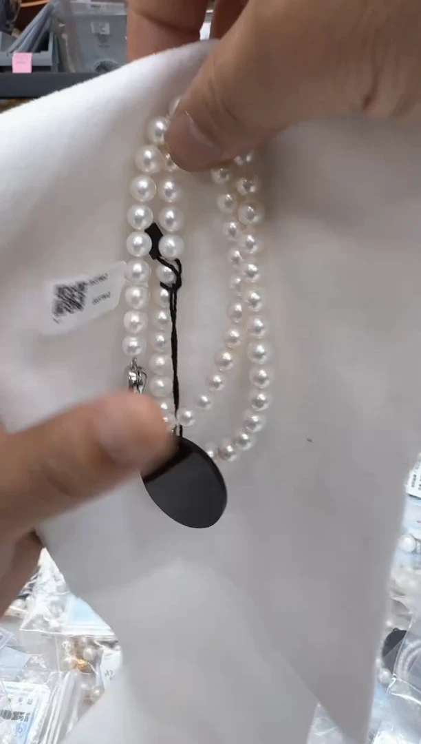 【闪购商品】淡水珍珠颈饰银S925镶嵌8mm无核豌豆扣冷白