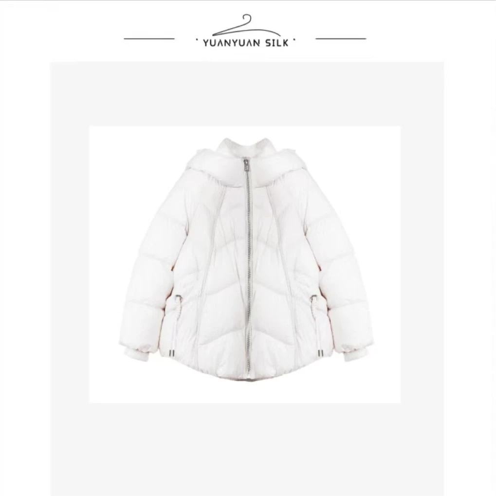 S 2025上新连帽90鹅绒美拉德羽绒服冬季加厚保暖宽松短外套女6832