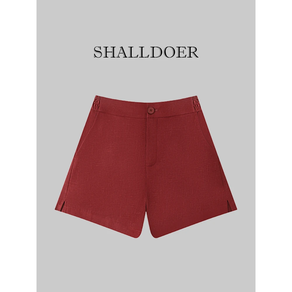 2025年时尚夏季短裤百搭纯色设计感A字显瘦裤子修身显白裤女