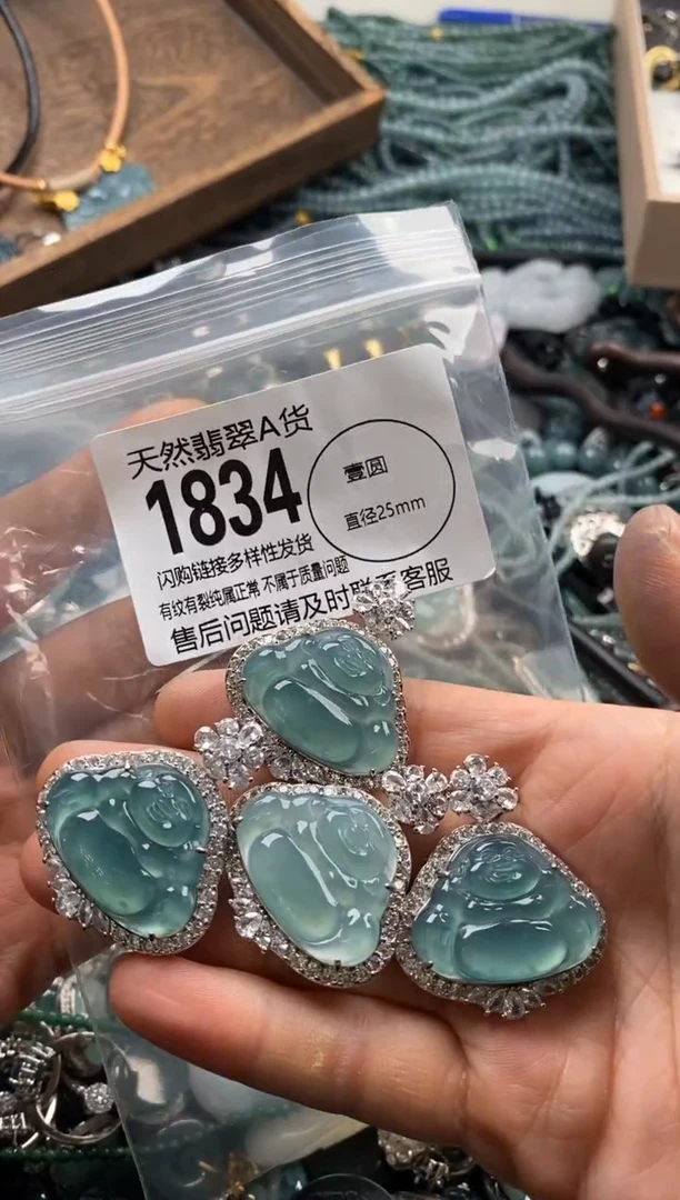 【闪购商品】翡翠颈饰未镶嵌多样性发其一1834